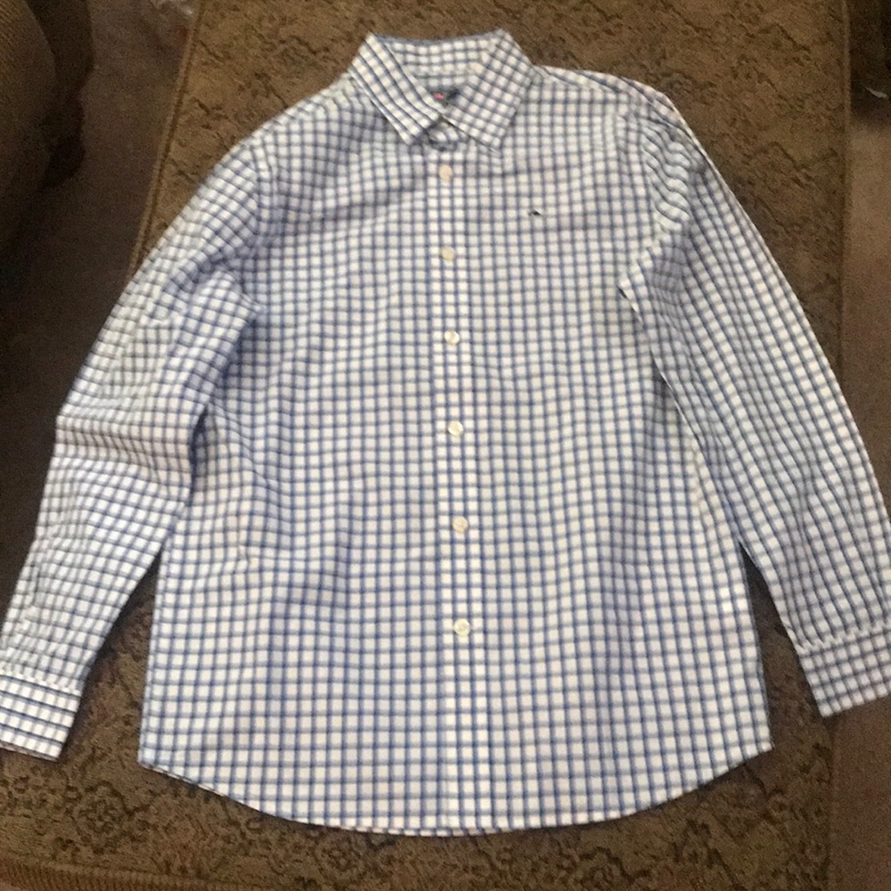 VineyardVines Boys Button Down “Whale” Dress Shirt